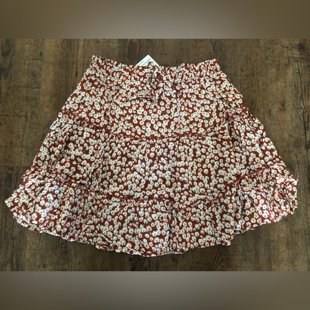 Floral High Waist Skirt- size Small